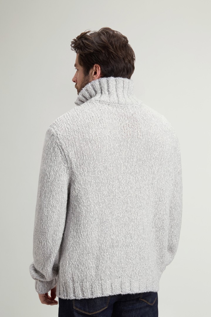 BOUTONNE COTTON WOOL HALF-ZIP GG4 Gray photo 3 | Woolrich