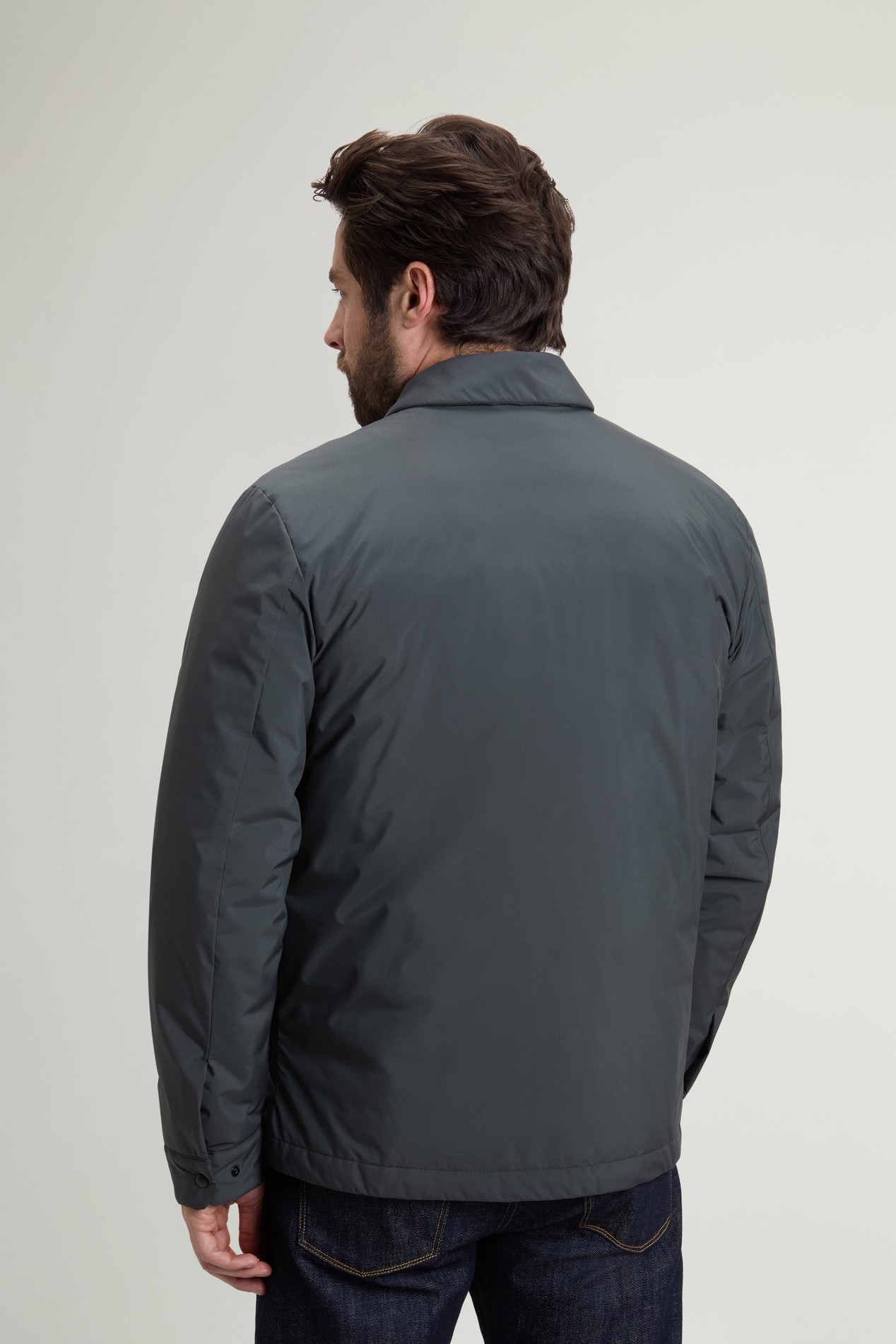 Cloud Padded Overshirt Gray photo 3 | Woolrich