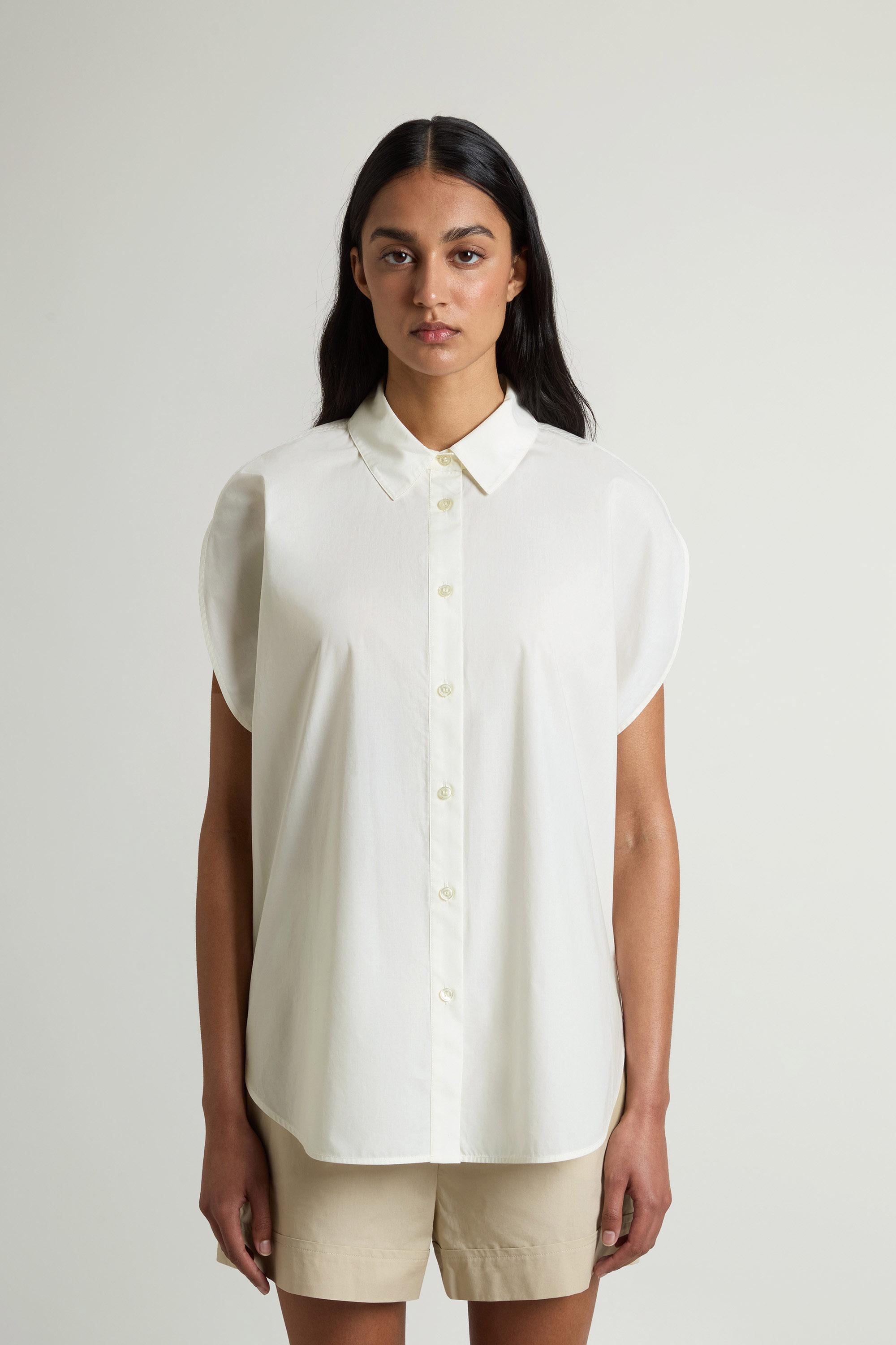 Pure Cotton Poplin Blouse White photo 1 | Woolrich