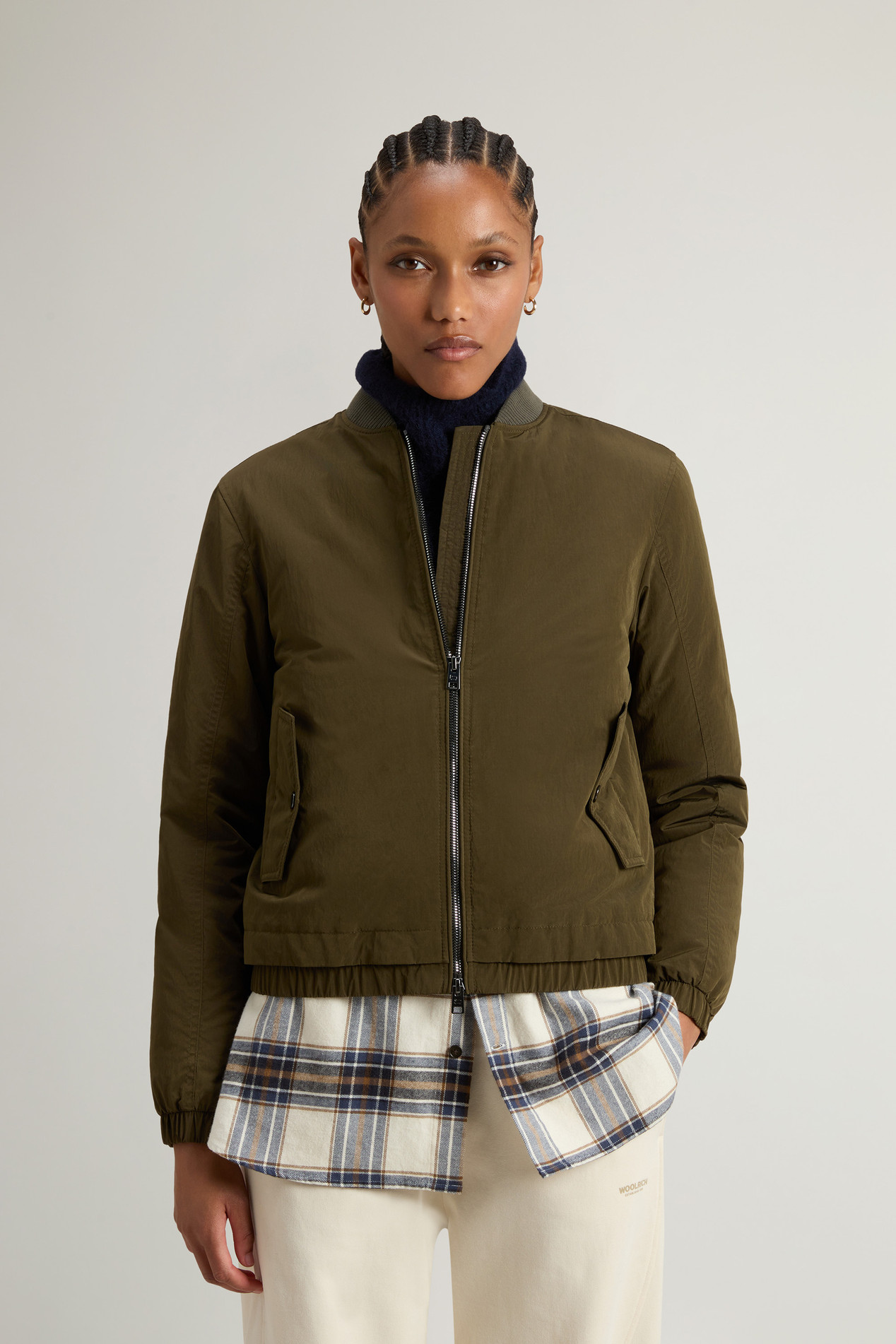 Grace Bomber Jacket in Peached Poly Green photo 1 | Woolrich