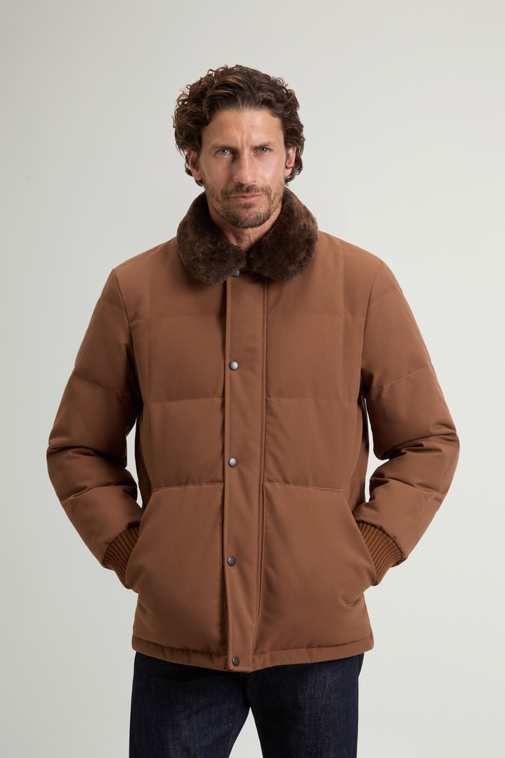 CANVAS BLIZZARD CHORE JACKET Brown photo 1 | Woolrich