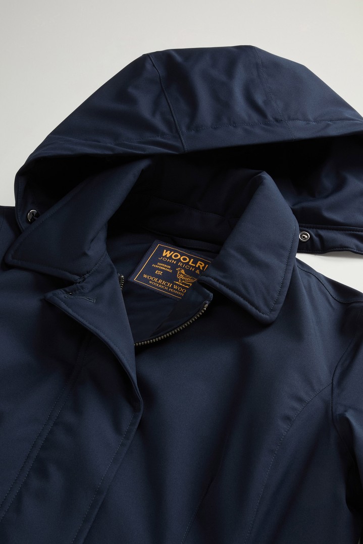 Manteau en Light Stretch à capuche amovible Bleu photo 6 | Woolrich