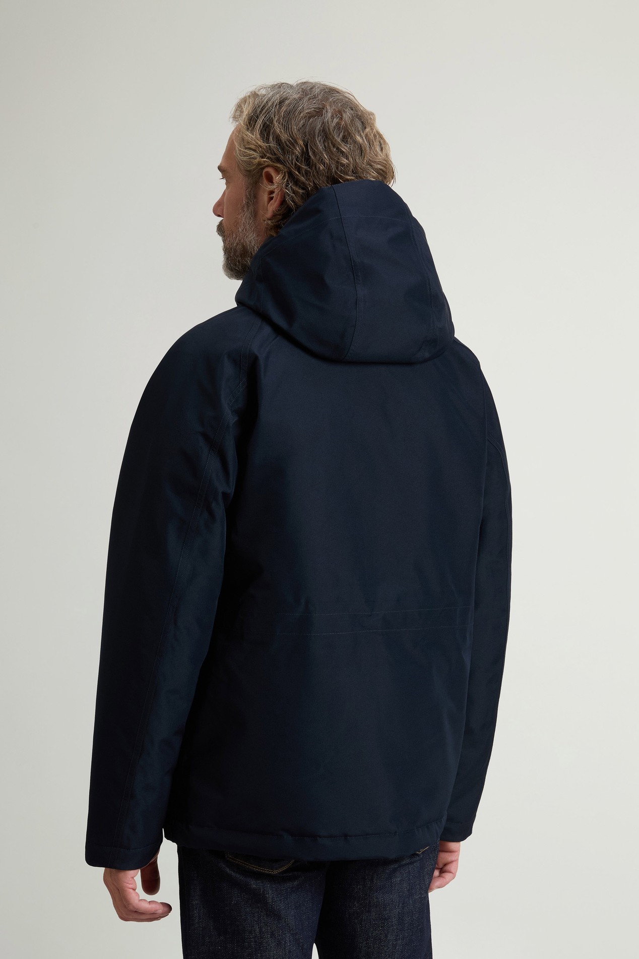 Waterproof Mountain Jacket in Recycled GORE-TEX® Fabric Blue photo 3 | Woolrich