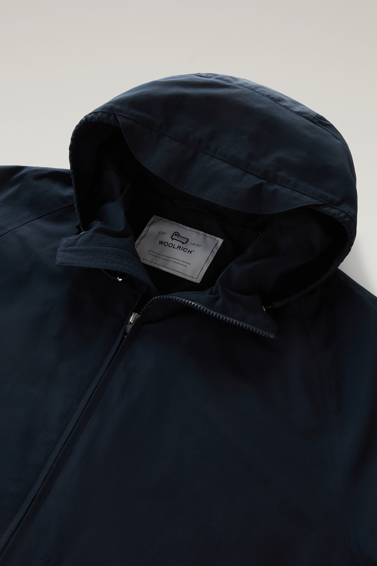 Cruiser Jacket in Ramar Cloth with Hood Blue photo 2 | Woolrich