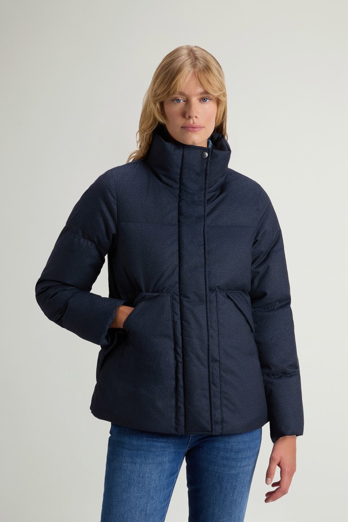 Quilted Checked Jacket in Wool-Effect Fabric Blue photo 1 | Woolrich