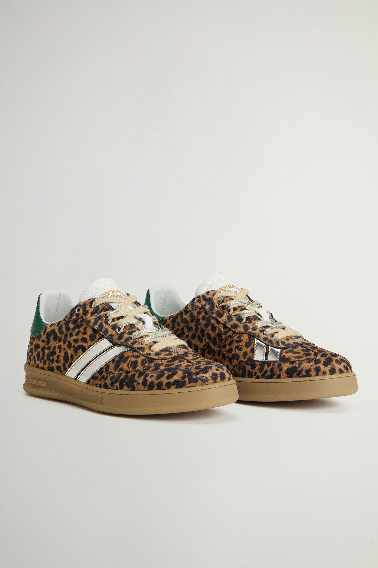 Doubleu Tennis Sneakers in Leopard-Print Suede Multicolor photo 2 | Woolrich