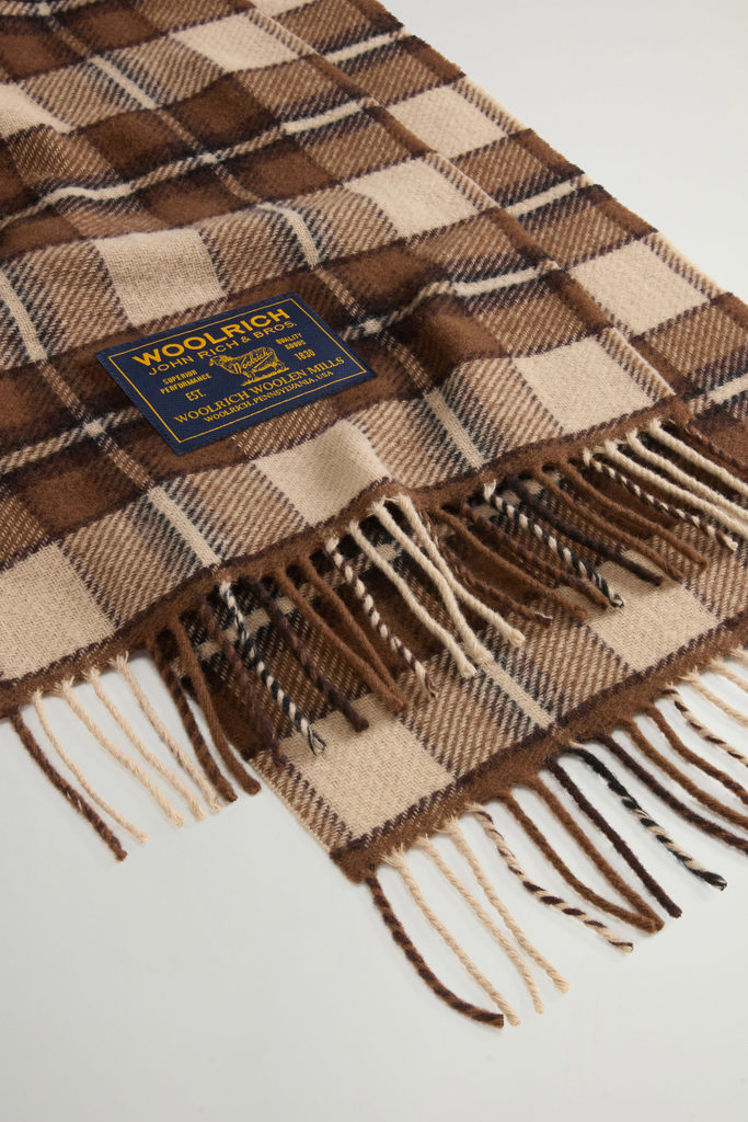 WOOL CHECK SCARF Brown photo 4 | Woolrich