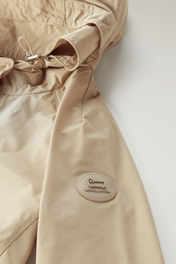 Long Summer Parka in Urban Touch Fabric with Hood Beige photo 3 | Woolrich