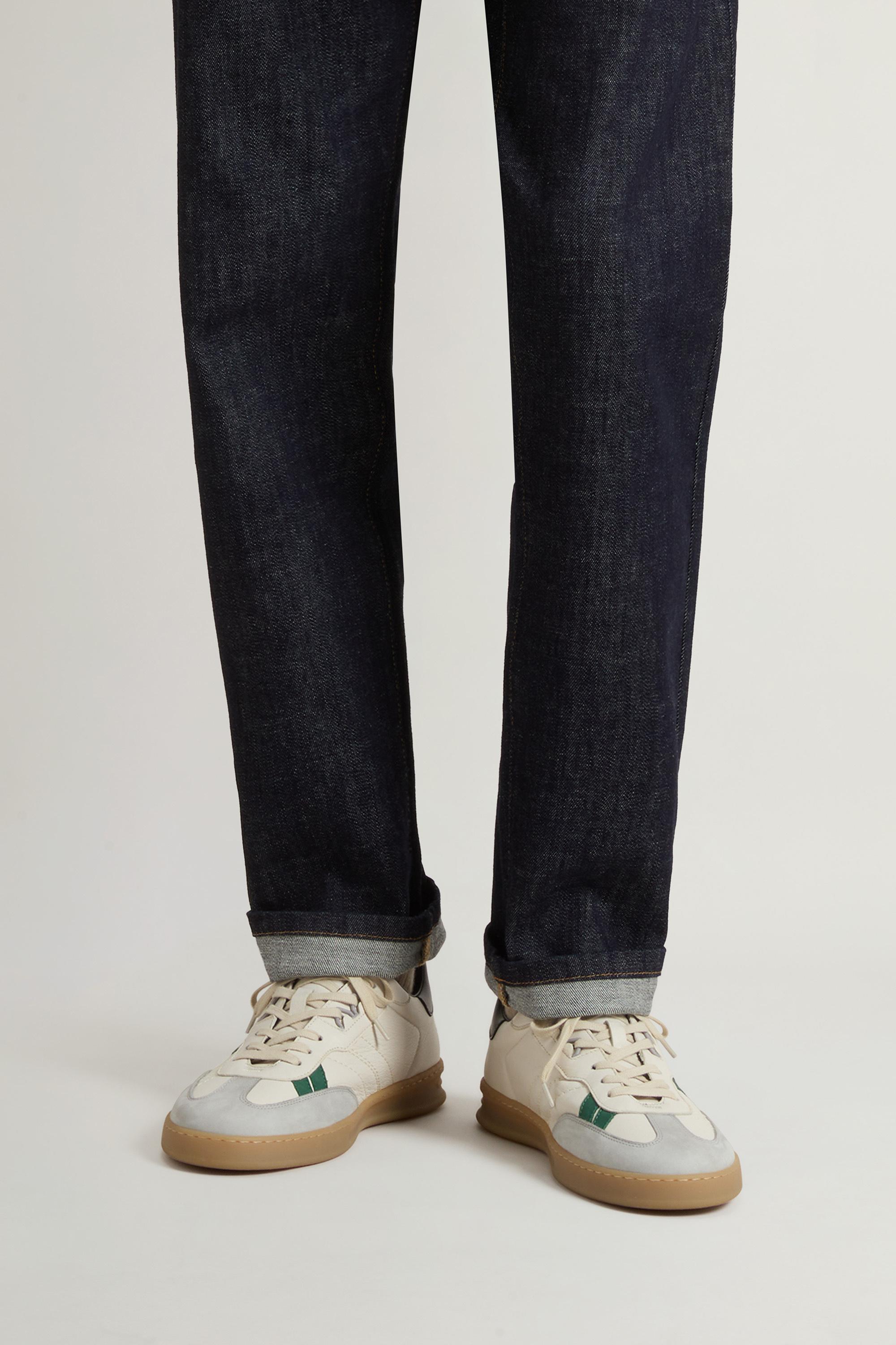 Doubleu Tennis Sneakers in Leather with Side Stripes White photo 6 | Woolrich