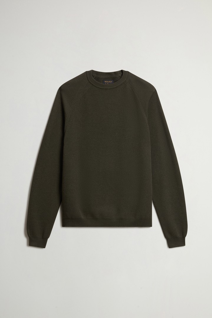 FINE MERINOS CREWNECK GG18 Groen photo 5 | Woolrich