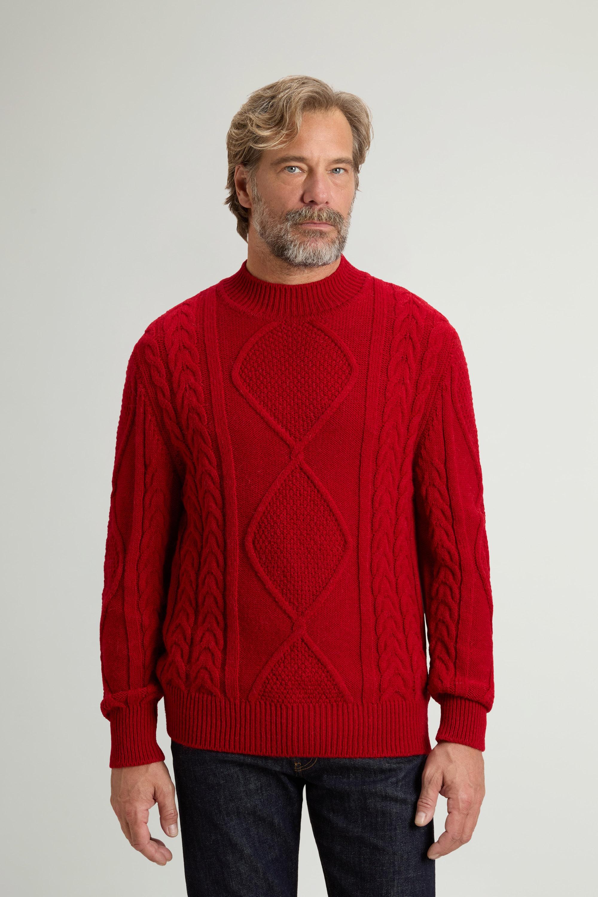 Alpaca and Wool-Blend Crew-Neck Sweater Red photo 1 | Woolrich