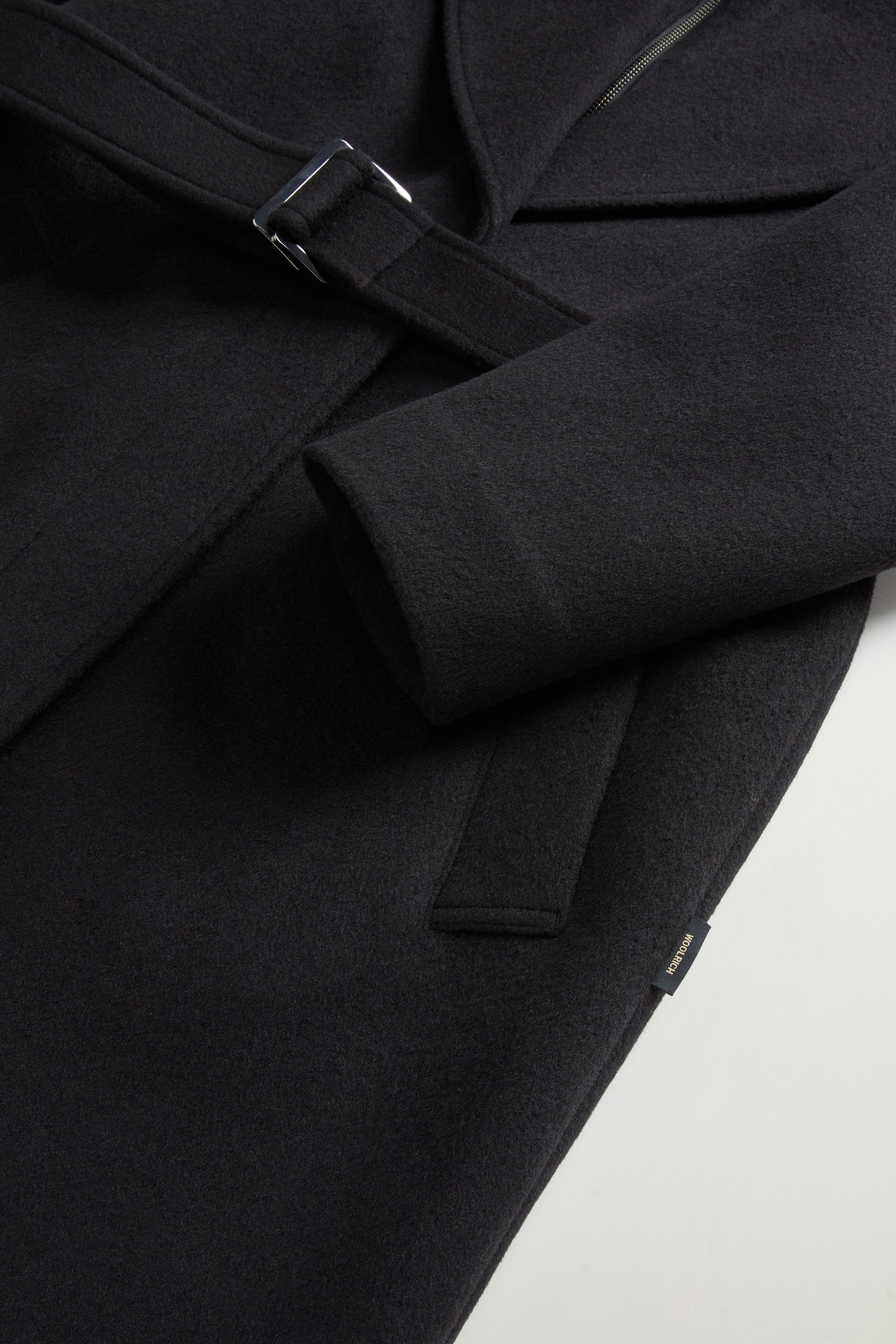 Wool-Blend Coat with Removable Bib Black photo 7 | Woolrich