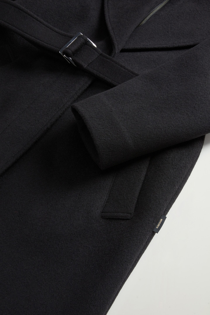Wool-Blend Coat with Removable Bib Black photo 7 | Woolrich