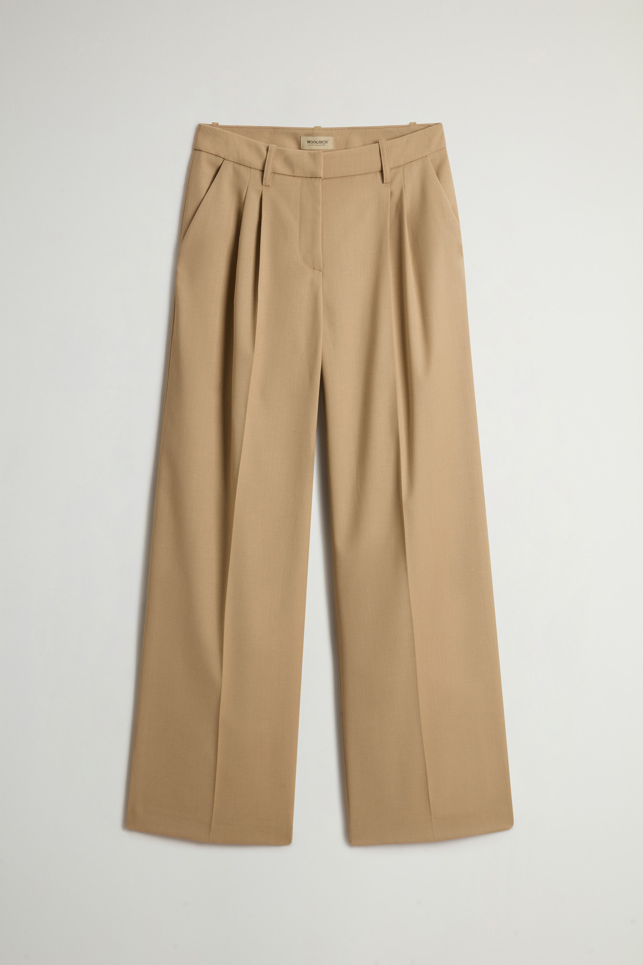 Wide-Leg Pants in Wool Blend Beige photo 3 | Woolrich