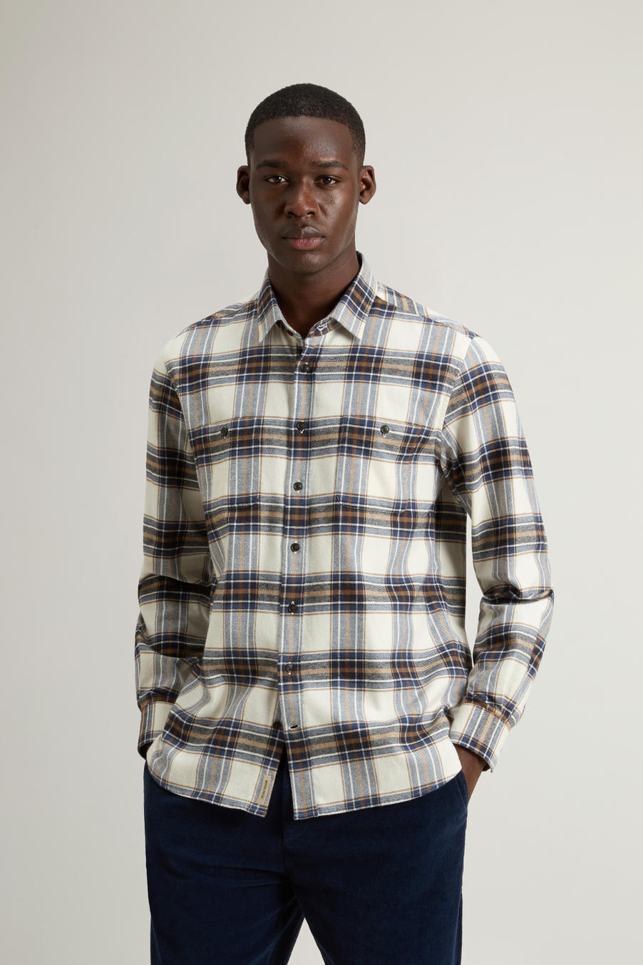 Pure Cotton Flannel Checked Shirt Multicolor photo 1 | Woolrich