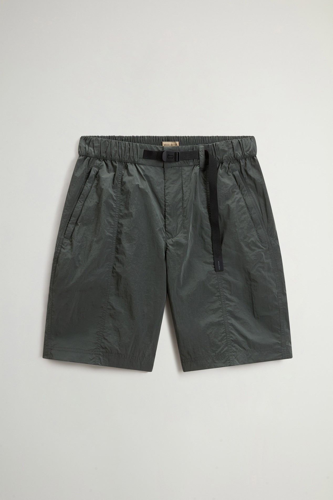 SHINY NYLON SHORTS Green photo 3 | Woolrich