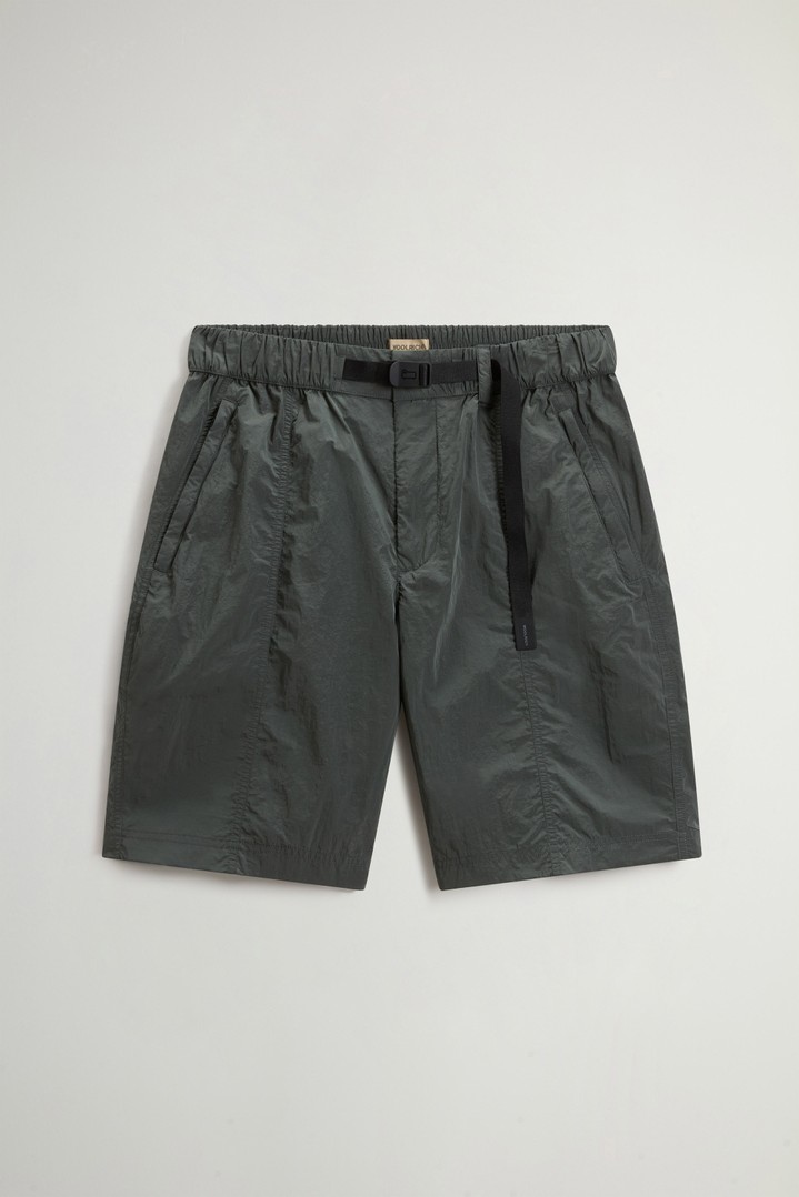 SHINY NYLON SHORTS Green photo 3 | Woolrich
