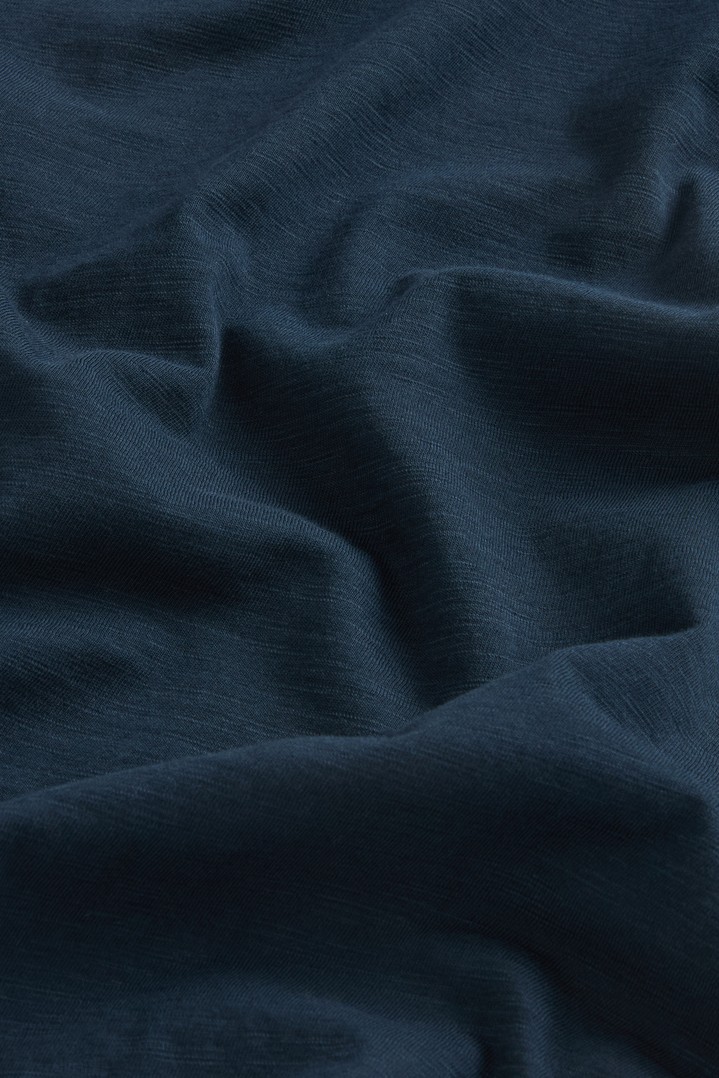 SLUB LOGO T-SHIRT Bleu photo 6 | Woolrich
