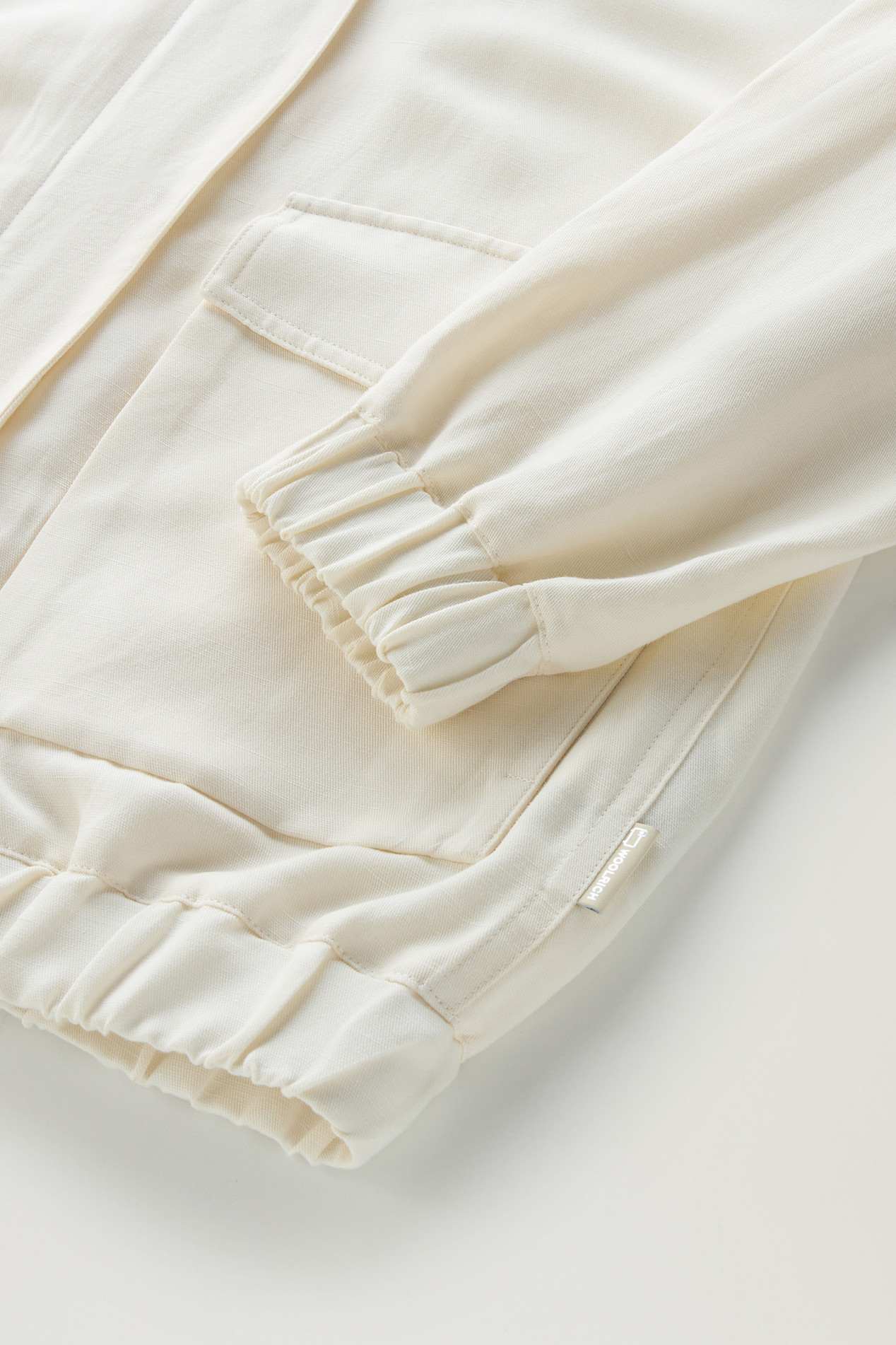 Bomber Jacket in Linen Blend White photo 3 | Woolrich