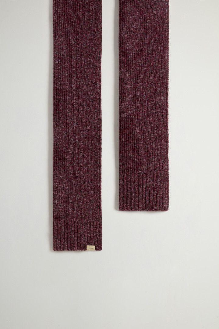 Pure Wool Mouliné Scarf Burgundy photo 2 | Woolrich