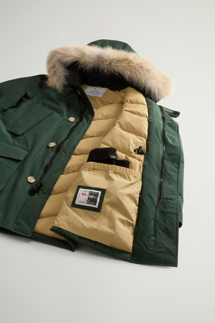 Arctic Parka in Ramar Cloth with Detachable Fur Trim Green photo 8 | Woolrich