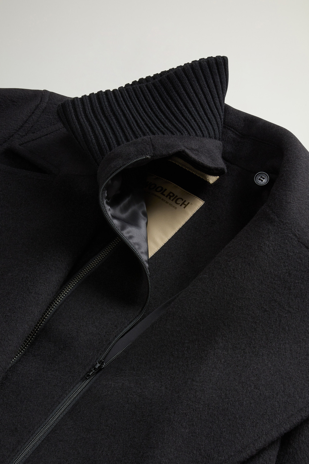 Wool-Blend Coat with Removable Bib Black photo 8 | Woolrich