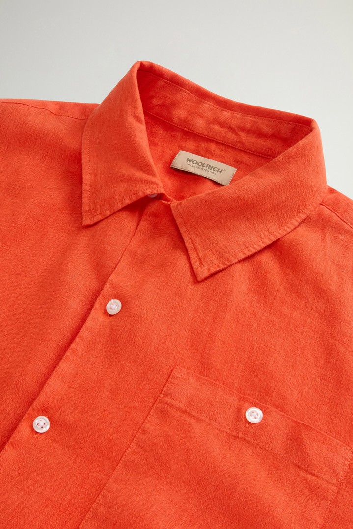 S/S LINEN SHIRT Orange photo 6 | Woolrich