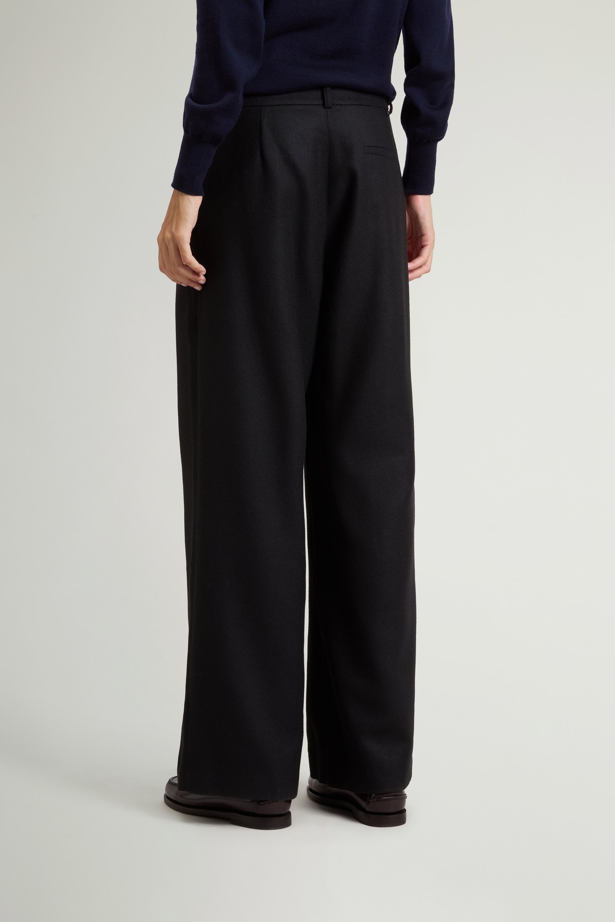 Pantalon en flanelle de laine mélangée Noir photo 3 | Woolrich