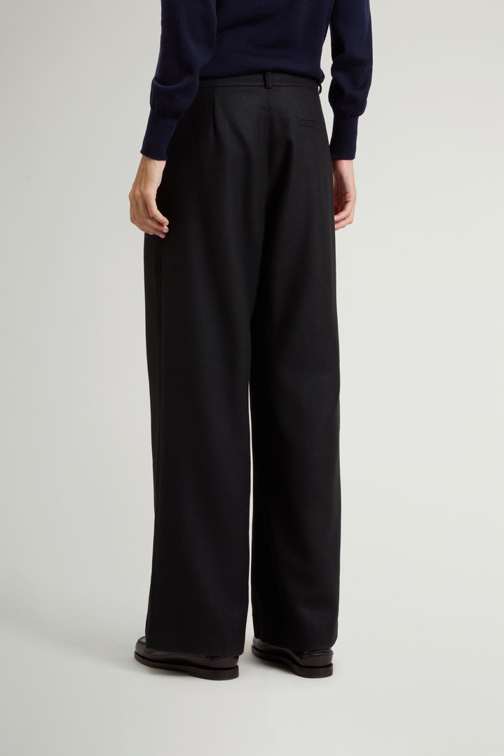 Pantalon en flanelle de laine mélangée Noir photo 3 | Woolrich