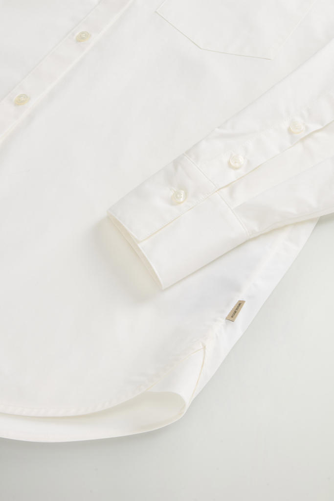 COTTON POPLIN BOYFRIEND SHIRT White photo 7 | Woolrich