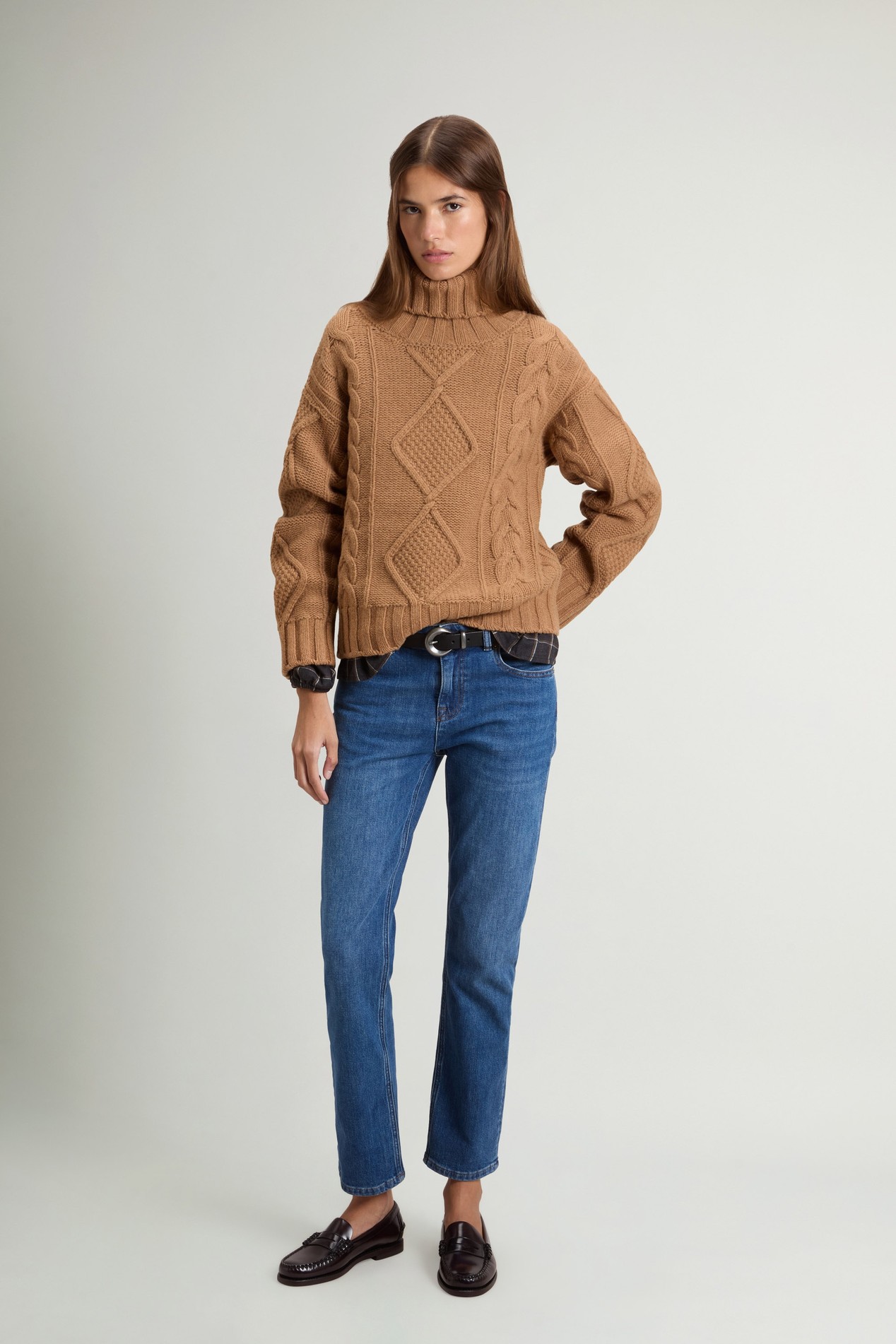 3GG ARAN TURTLENECK Beige photo 2 | Woolrich