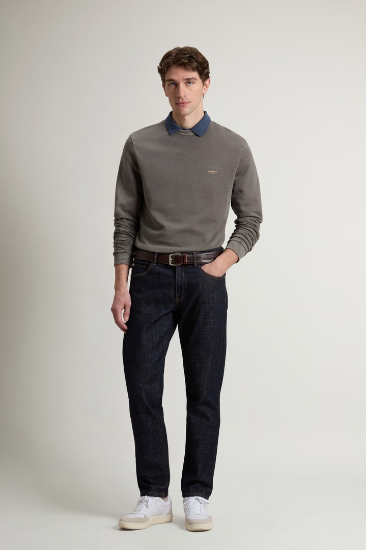 GARMENT DYED LOGO CRENEWCK Green photo 2 | Woolrich