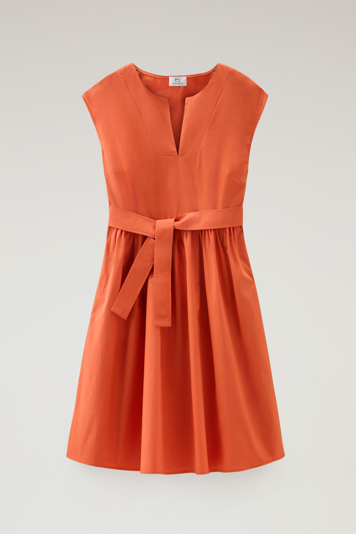 Short Dress in Pure Cotton Poplin Orange photo 1 | Woolrich