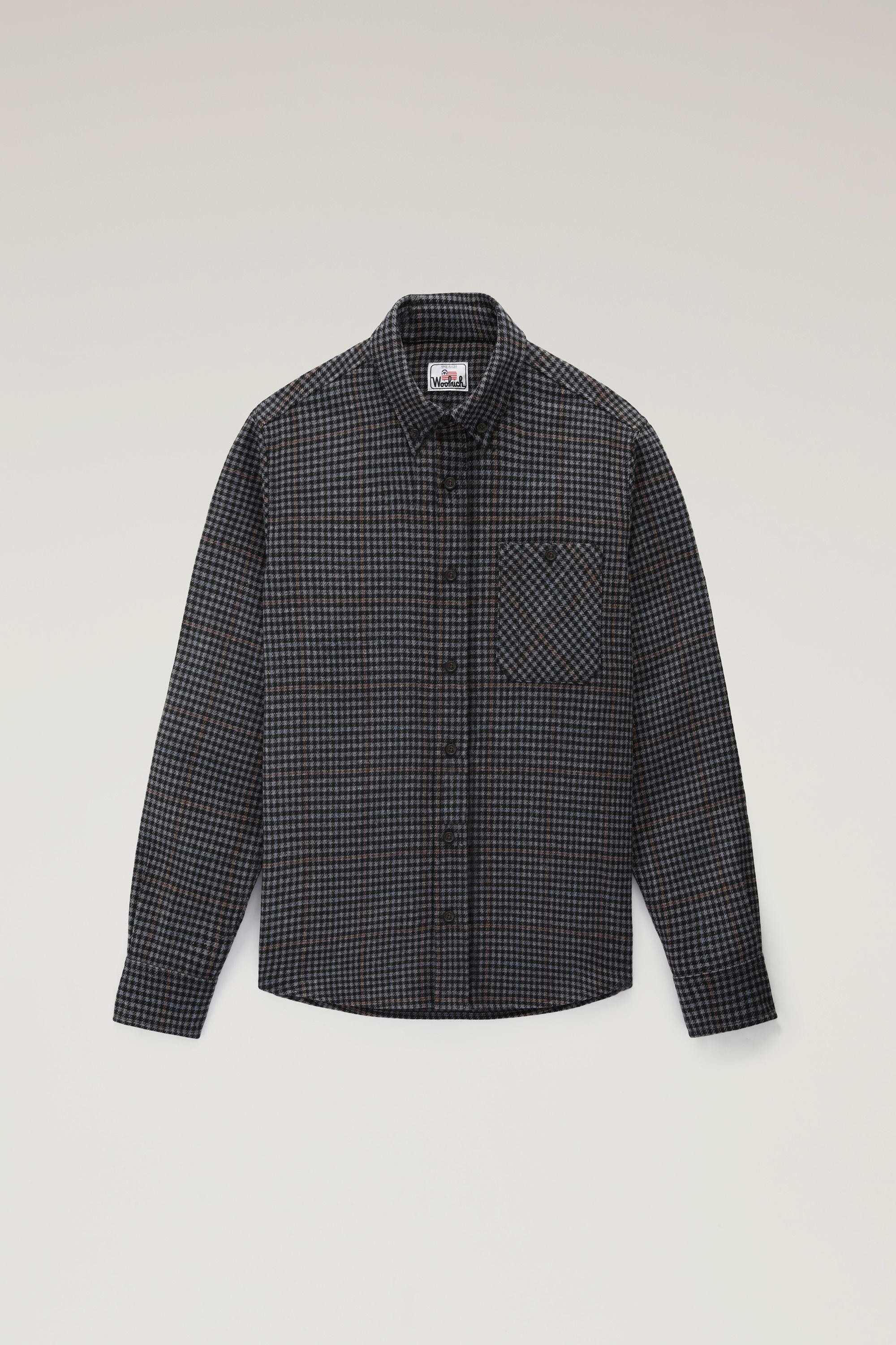 Trout Run Check Flannel Shirt in Wool Blend Gray photo 1 | Woolrich