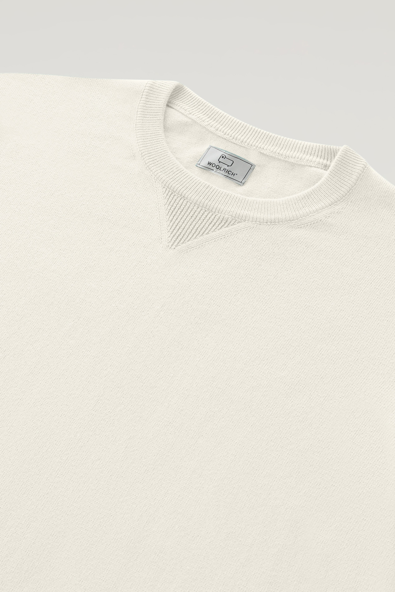 Pure Cotton Crewneck Sweater White photo 2 | Woolrich