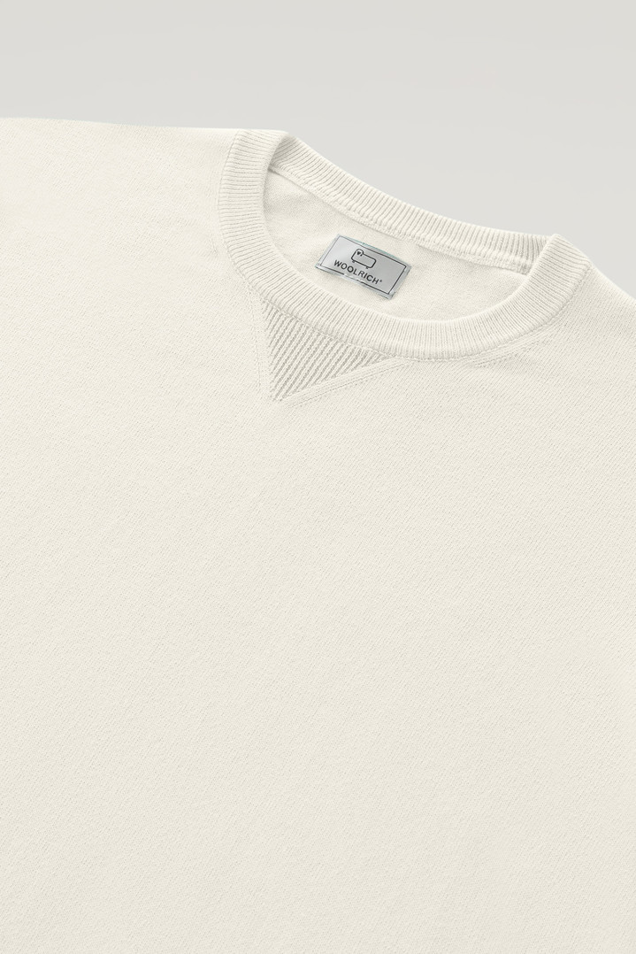 Pure Cotton Crewneck Sweater White photo 2 | Woolrich