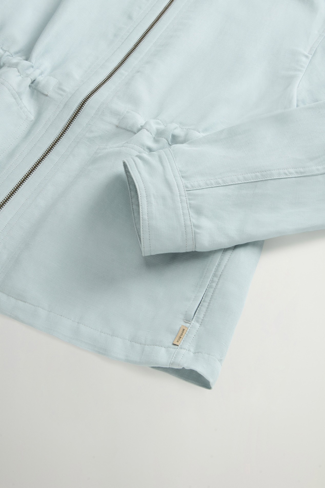 Overshirt in Linen Blend Blue photo 7 | Woolrich