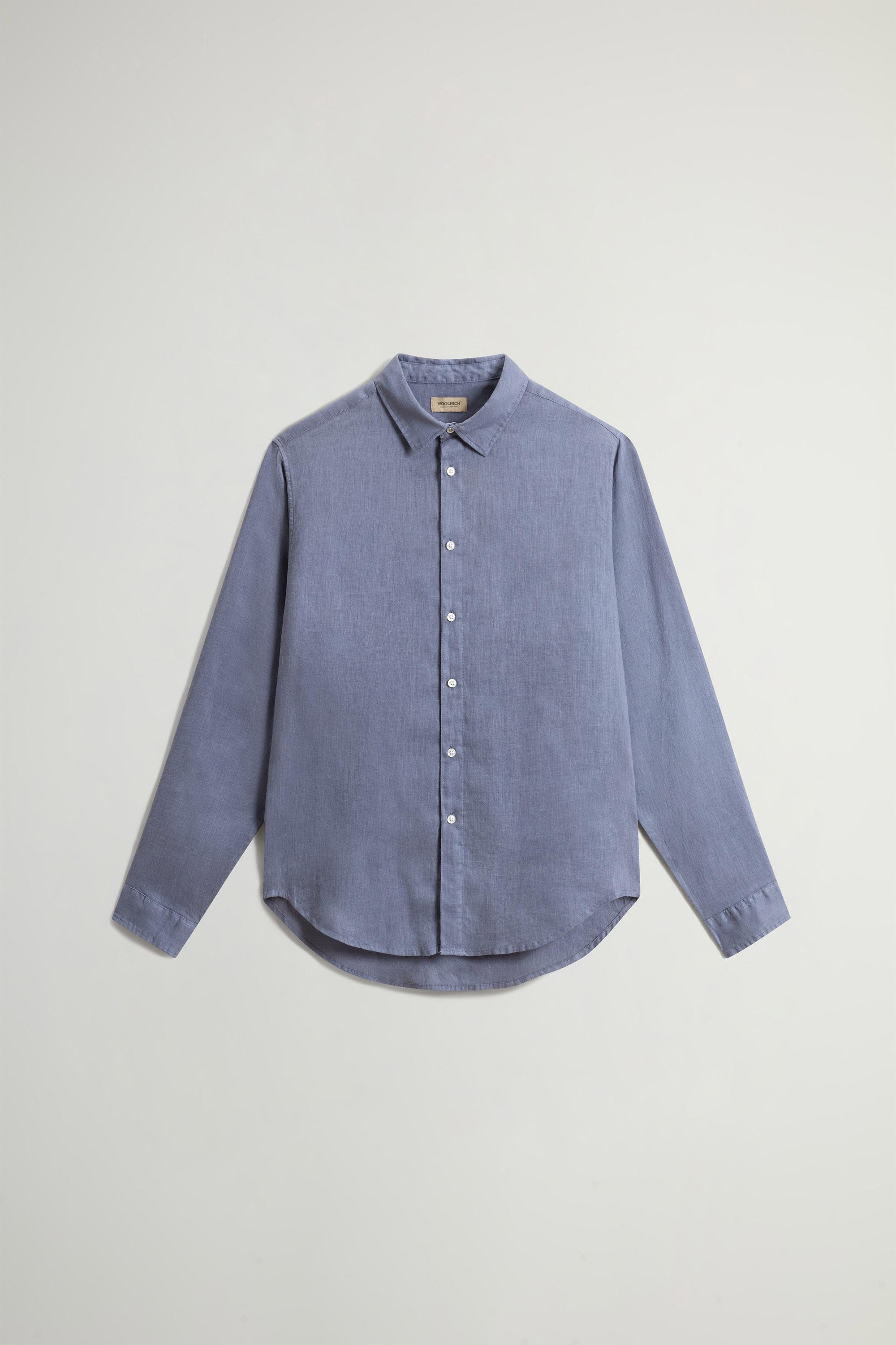 LINEN SHIRT Blue photo 5 | Woolrich