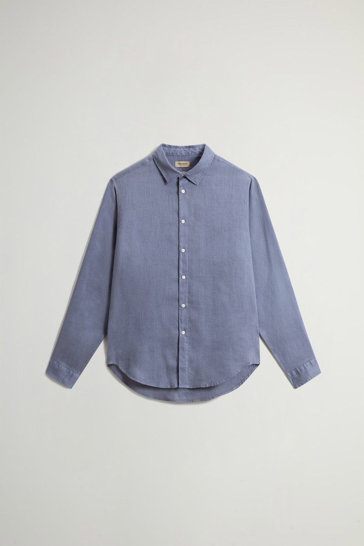 LINEN SHIRT Blue photo 5 | Woolrich