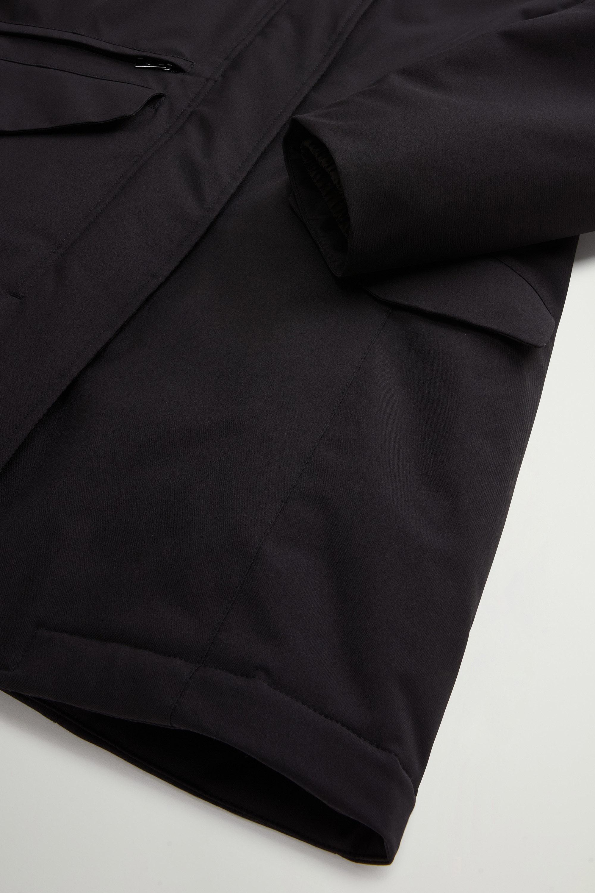 Coat in Light Stretch with Removable Hood Black photo 7 | Woolrich