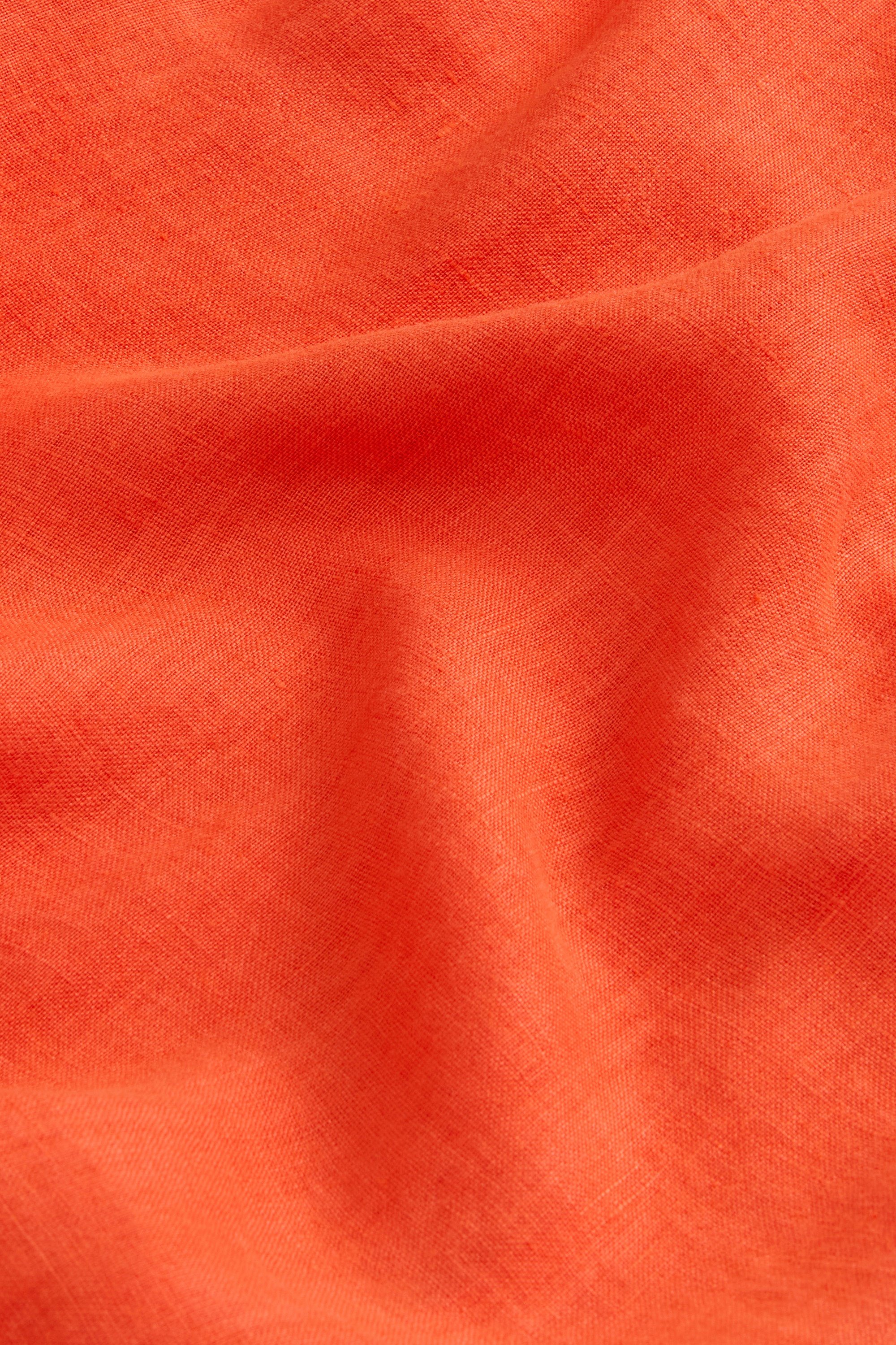 S/S LINEN SHIRT Orange photo 7 | Woolrich