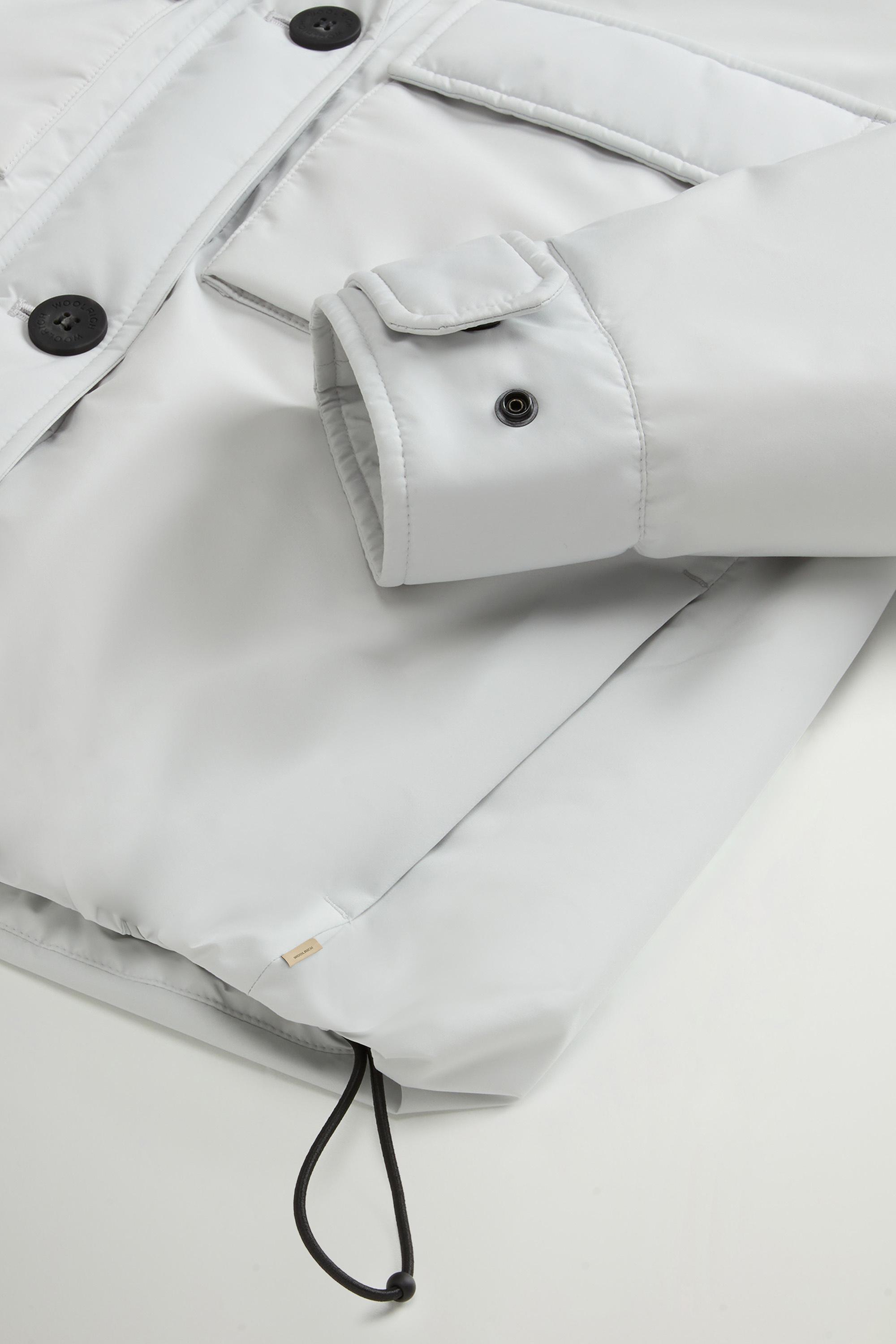 Cloud Jacket with Stand-Up Collar and Packable Hood Gray photo 7 | Woolrich