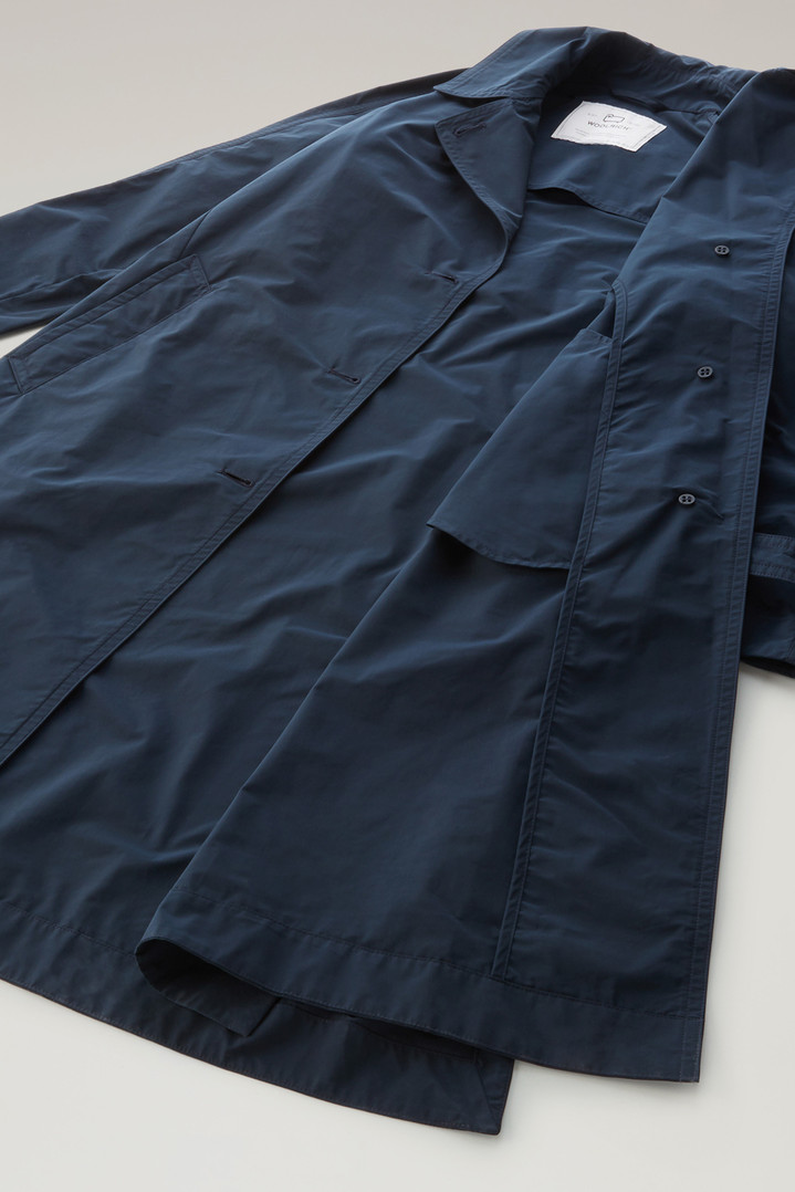 Trench Coat in Urban Touch Fabric with Belted Waist Blue photo 6 | Woolrich