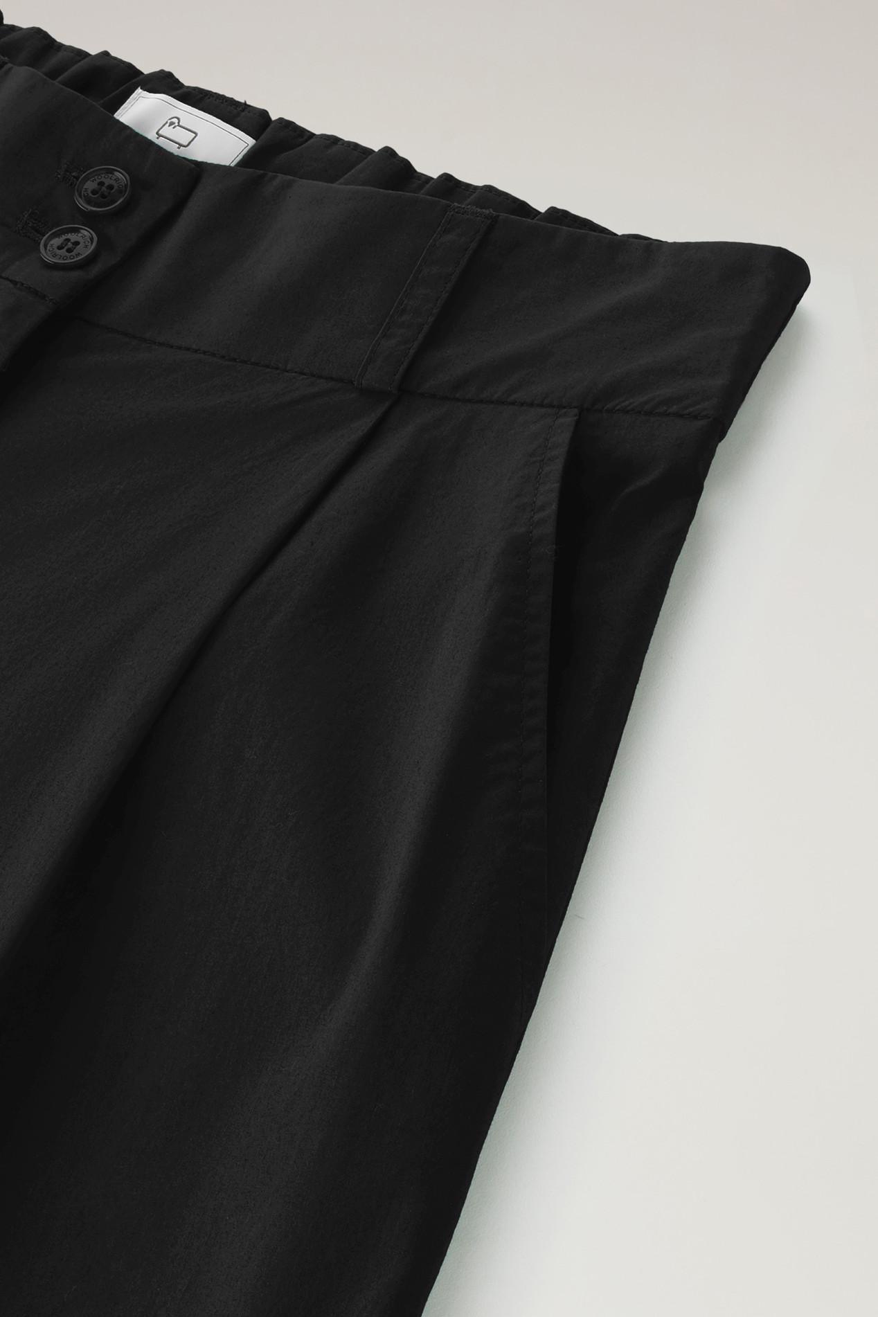 Pure Cotton Poplin Shorts Black photo 3 | Woolrich