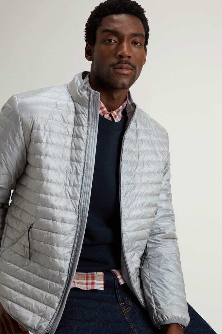 Lightweight Allen Down Jacket in Ripstop Nylon Gray photo 4 | Woolrich