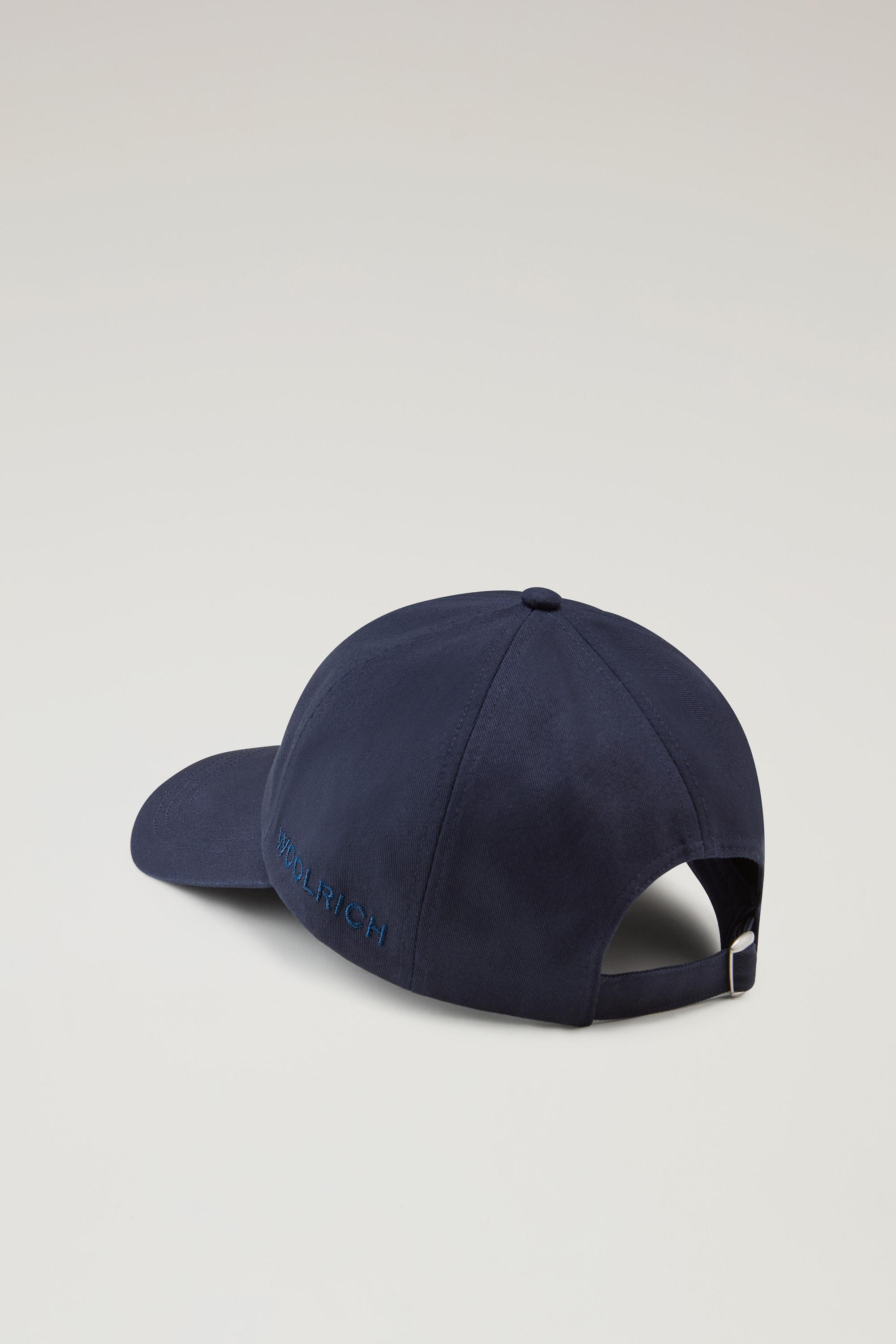 Logo Baseball Cap in Blend Cotton Blue photo 2 | Woolrich
