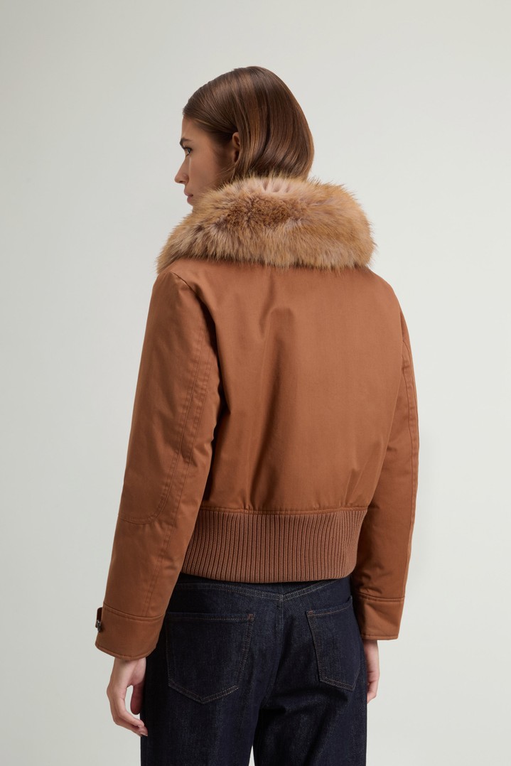 BEST COTTON FAUX FUR BOMBER Marron photo 3 | Woolrich