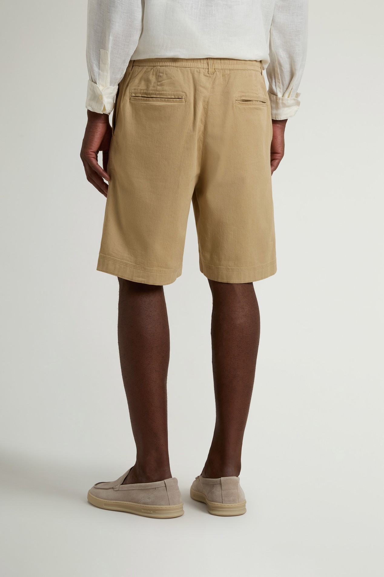 LINEN BLEND MILTON SHORT GD Beige photo 2 | Woolrich