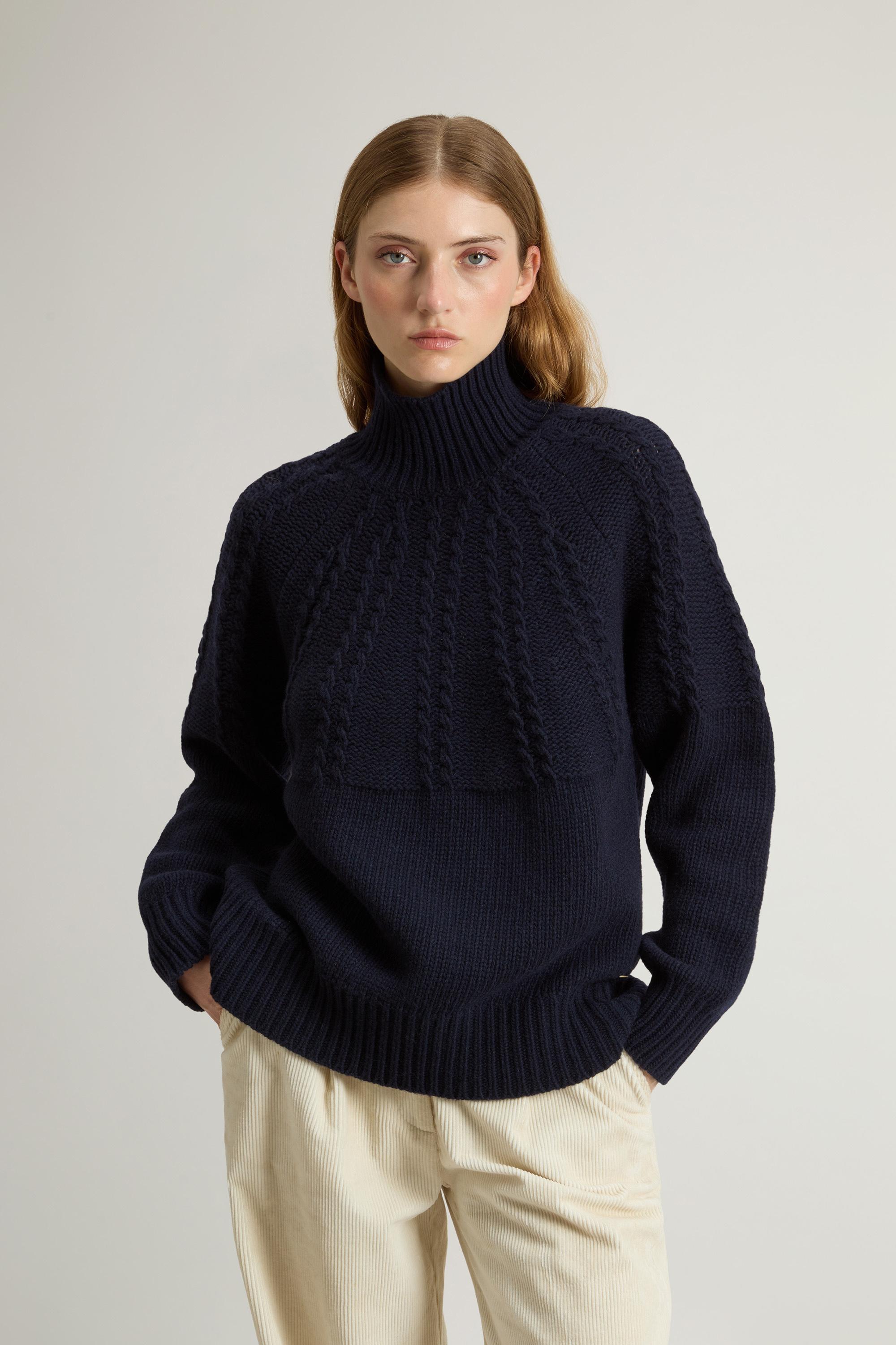 Wool-Blend Turtleneck Sweater Blue photo 1 | Woolrich