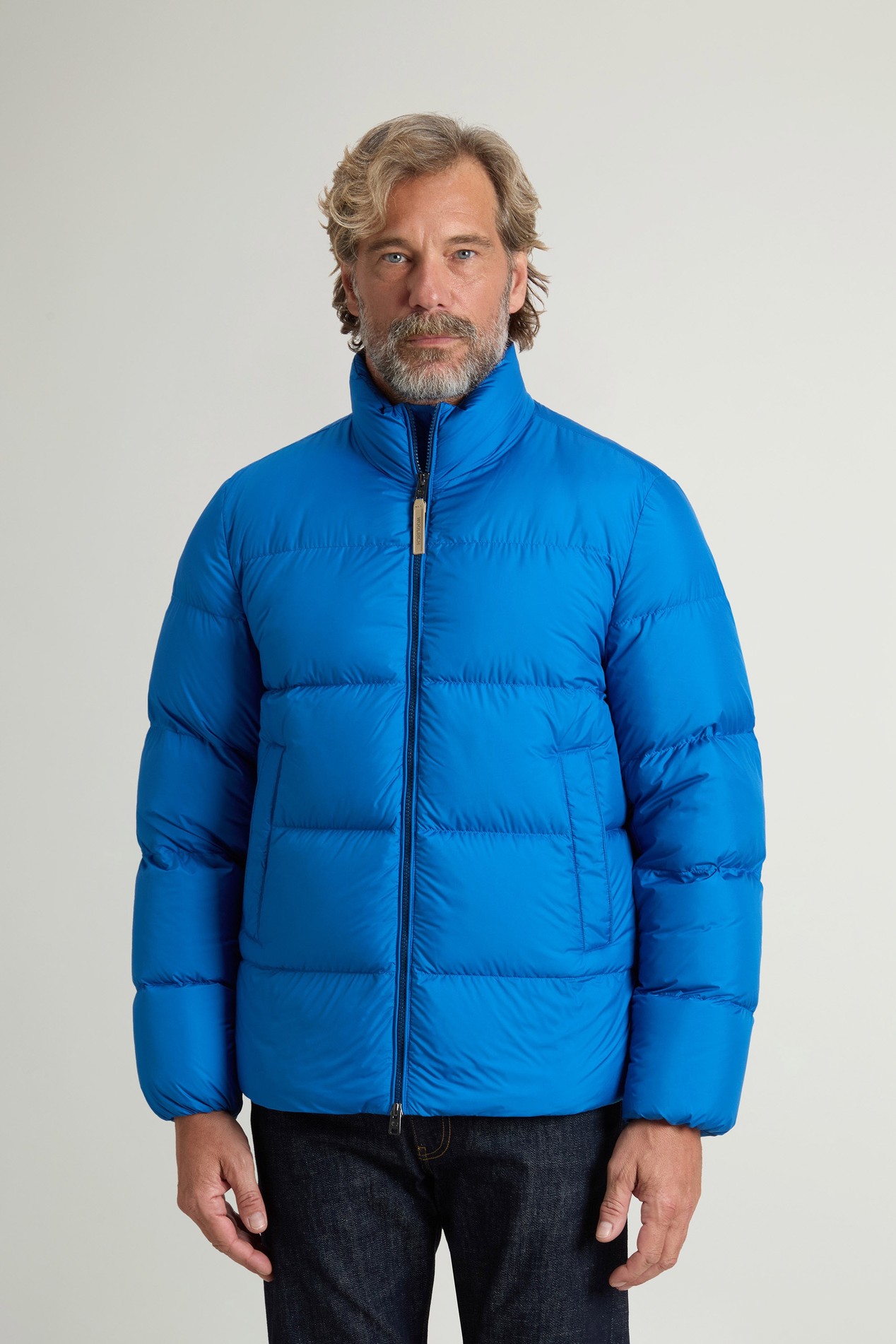 Cloud Down Jacket in Microfiber Blue photo 1 | Woolrich